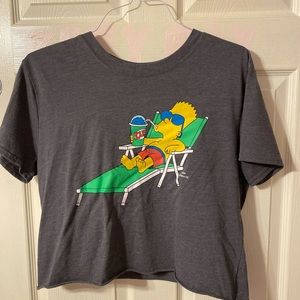 A crop top with Bart Simpson